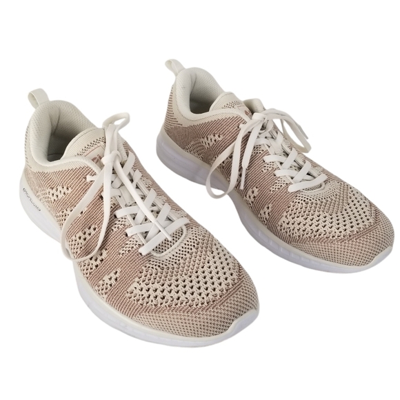 Athletic Propulsion Labs TecLoom Pro White Rose Gold Running Sneakers Size 11 - Picture 1 of 12